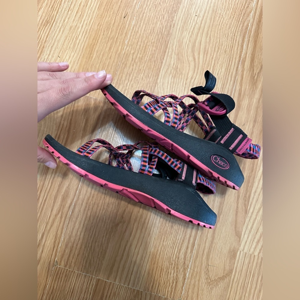 Chaco Womens Z/Cloud X Sandal, Tartan Magenta,Rose Size 6 Pink Blue Double Strap - Picture 7 of 7